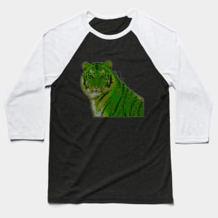 Cross Stitch Tiger Baseball T-Shirt